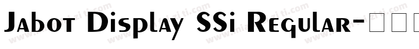 Jabot Display SSi Regular字体转换